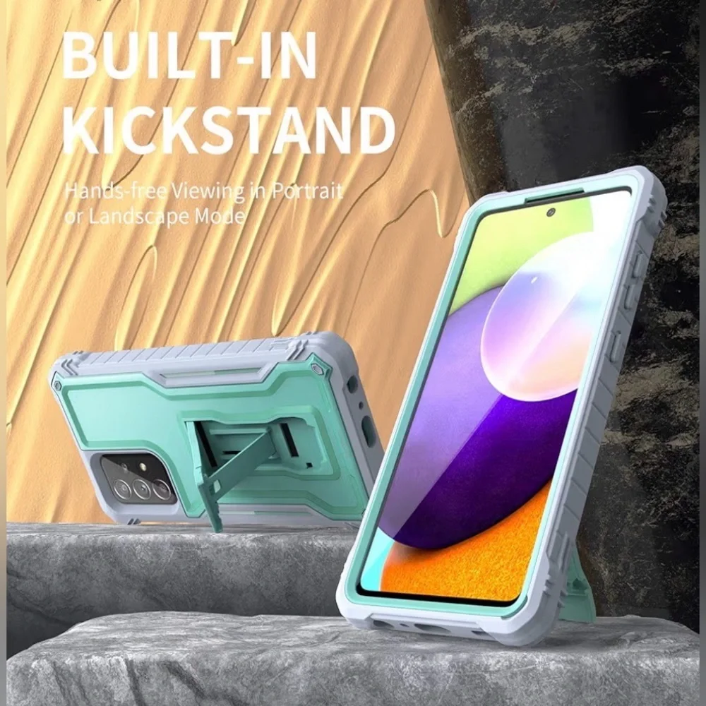 Samsung Galaxy A52 5G Case, Military Grade Shockproof Case & Kickstand